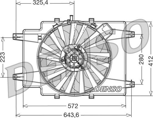 Denso DER01007 - Ventilateur, refroidissement du moteur cwaw.fr