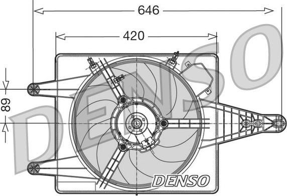 Denso DER01010 - Ventilateur, refroidissement du moteur cwaw.fr