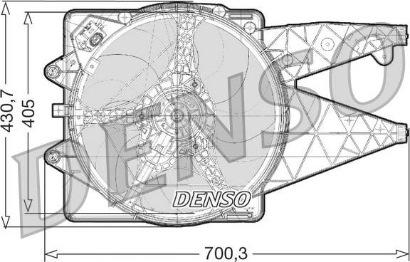 Denso DER01020 - Ventilateur, refroidissement du moteur cwaw.fr