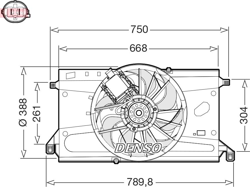 Denso DER10011 - Ventilateur, refroidissement du moteur cwaw.fr