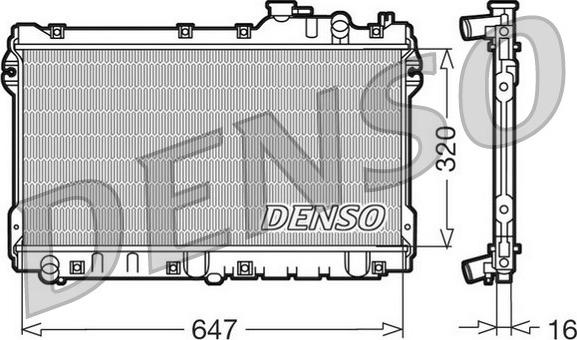 Denso DRM44015 - Radiateur, refroidissement du moteur cwaw.fr