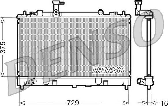 Denso DRM44011 - Radiateur, refroidissement du moteur cwaw.fr