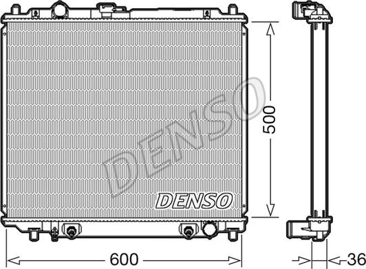 Denso DRM45003 - Radiateur, refroidissement du moteur cwaw.fr