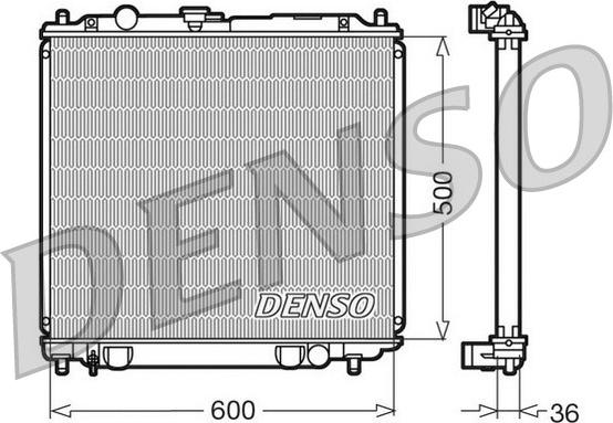 Denso DRM45014 - Radiateur, refroidissement du moteur cwaw.fr