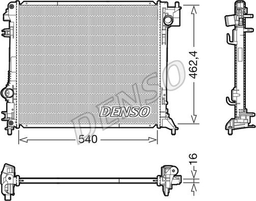 Denso DRM46063 - Radiateur, refroidissement du moteur cwaw.fr