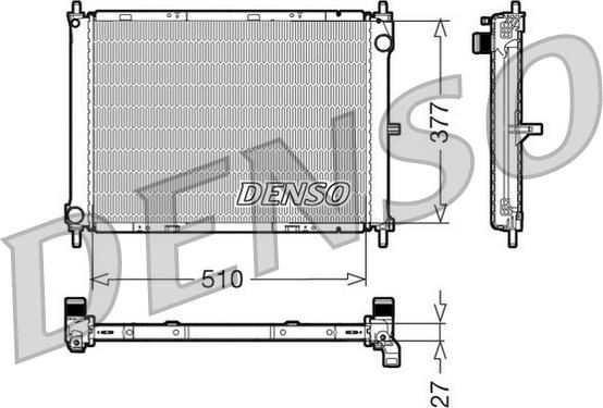 Denso DRM46003 - Radiateur, refroidissement du moteur cwaw.fr