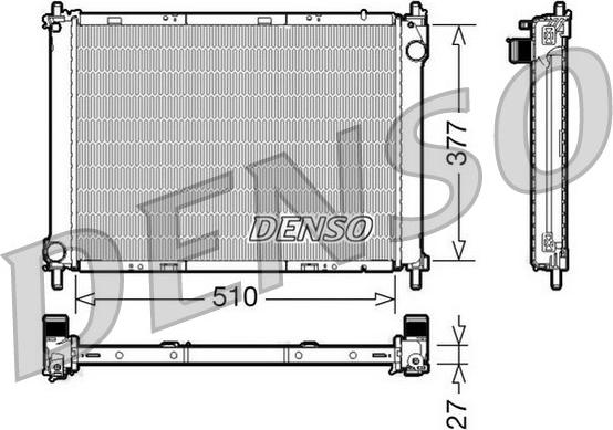 Denso DRM46022 - Radiateur, refroidissement du moteur cwaw.fr