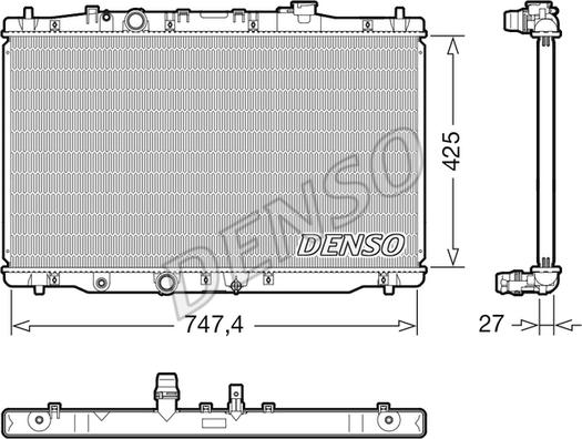 Denso DRM40054 - Radiateur, refroidissement du moteur cwaw.fr