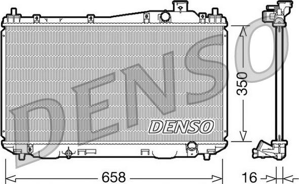 Denso DRM40009 - Radiateur, refroidissement du moteur cwaw.fr