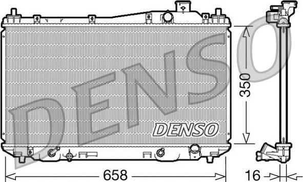 Denso DRM40008 - Radiateur, refroidissement du moteur cwaw.fr