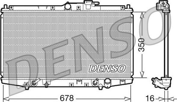 Denso DRM40020 - Radiateur, refroidissement du moteur cwaw.fr