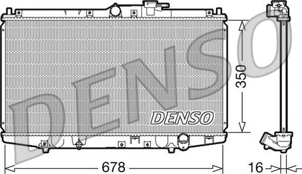 Denso DRM40021 - Radiateur, refroidissement du moteur cwaw.fr