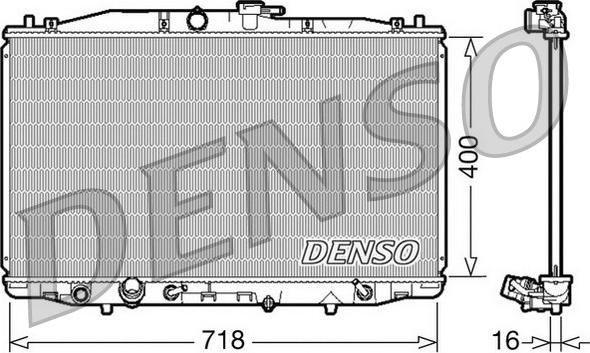 Denso DRM40023 - Radiateur, refroidissement du moteur cwaw.fr