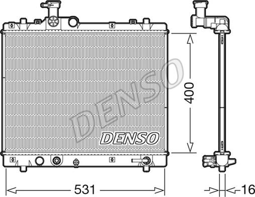 Denso DRM47035 - Radiateur, refroidissement du moteur cwaw.fr