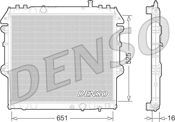 Denso DRM50069 - Radiateur, refroidissement du moteur cwaw.fr