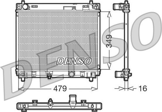 Denso DRM50004 - Radiateur, refroidissement du moteur cwaw.fr