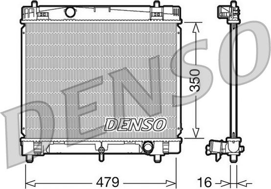 Denso DRM50008 - Radiateur, refroidissement du moteur cwaw.fr