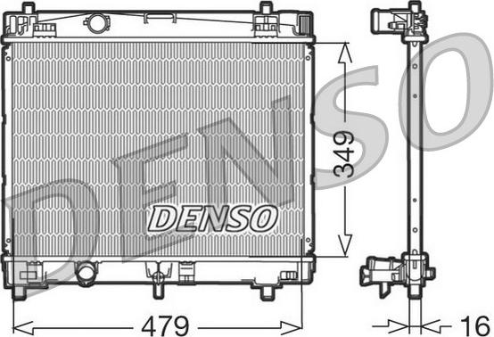 Denso DRM50003 - Radiateur, refroidissement du moteur cwaw.fr