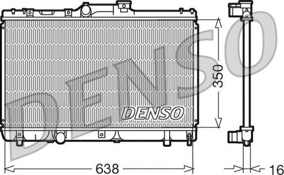 Denso DRM50013 - Radiateur, refroidissement du moteur cwaw.fr