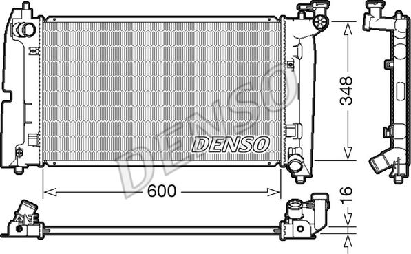 Denso DRM50085 - Radiateur, refroidissement du moteur cwaw.fr