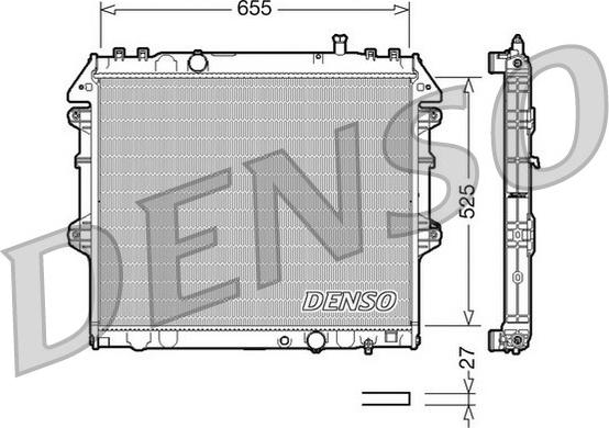 Denso DRM50039 - Radiateur, refroidissement du moteur cwaw.fr