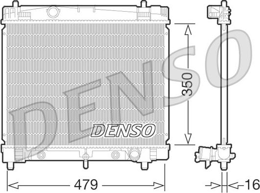 Denso DRM50070 - Radiateur, refroidissement du moteur cwaw.fr