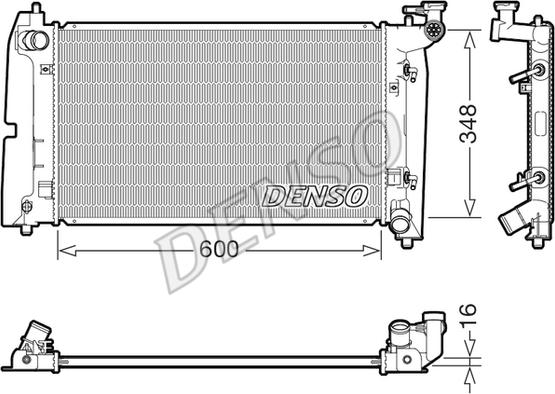 Denso DRM50142 - Radiateur, refroidissement du moteur cwaw.fr