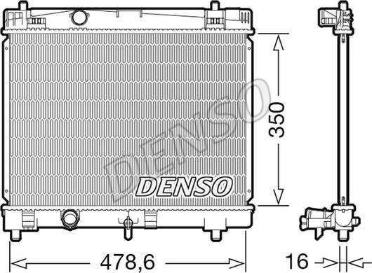 Denso DRM50103 - Radiateur, refroidissement du moteur cwaw.fr