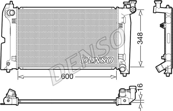 Denso DRM50110 - Radiateur, refroidissement du moteur cwaw.fr