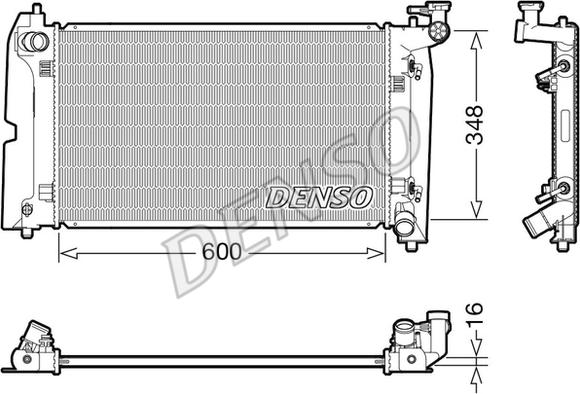 Denso DRM50111 - Radiateur, refroidissement du moteur cwaw.fr