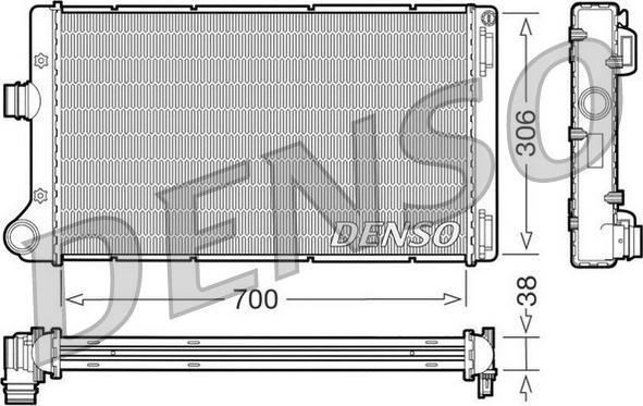 Denso DRM09099 - Radiateur, refroidissement du moteur cwaw.fr