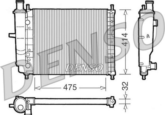 Denso DRM09028 - Radiateur, refroidissement du moteur cwaw.fr