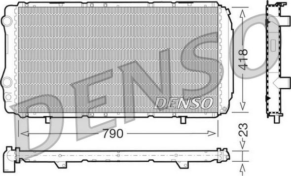 Denso DRM09074 - Radiateur, refroidissement du moteur cwaw.fr