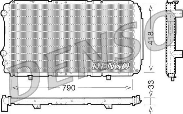 Denso DRM09076 - Radiateur, refroidissement du moteur cwaw.fr