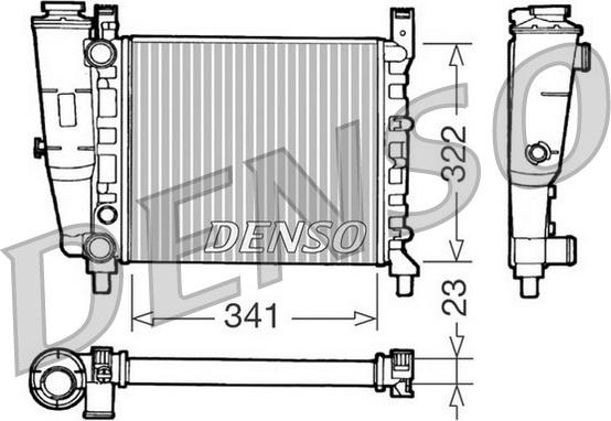 Denso DRM09141 - Radiateur, refroidissement du moteur cwaw.fr