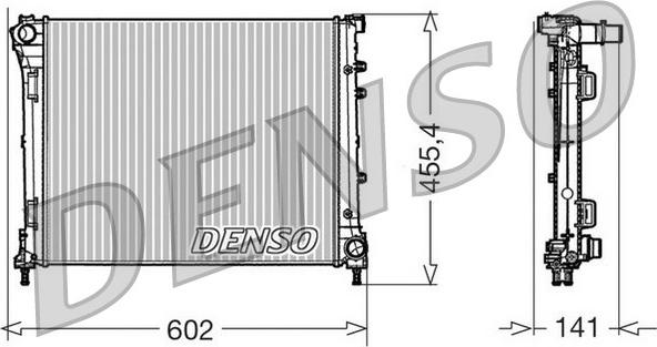 Denso DRM09160 - Radiateur, refroidissement du moteur cwaw.fr