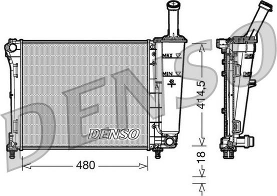 Denso DRM09161 - Radiateur, refroidissement du moteur cwaw.fr