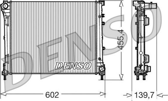 Denso DRM09162 - Radiateur, refroidissement du moteur cwaw.fr