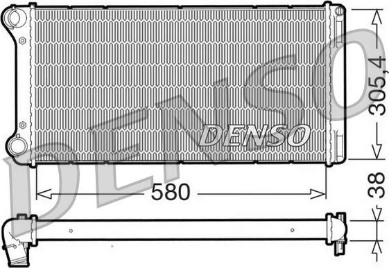 Denso DRM09103 - Radiateur, refroidissement du moteur cwaw.fr