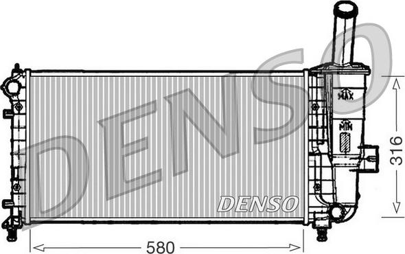 Denso DRM09102 - Radiateur, refroidissement du moteur cwaw.fr