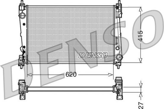 Denso DRM09111 - Radiateur, refroidissement du moteur cwaw.fr