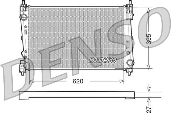 Denso DRM09112 - Radiateur, refroidissement du moteur cwaw.fr