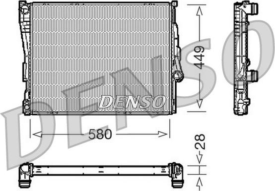 Denso DRM05069 - Radiateur, refroidissement du moteur cwaw.fr