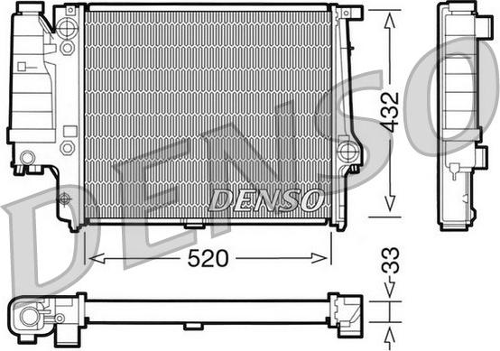 Denso DRM05060 - Radiateur, refroidissement du moteur cwaw.fr