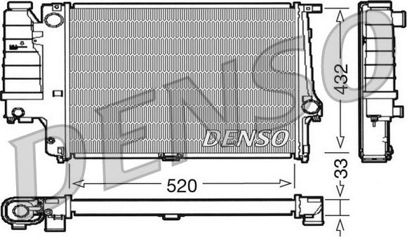 Denso DRM05063 - Radiateur, refroidissement du moteur cwaw.fr