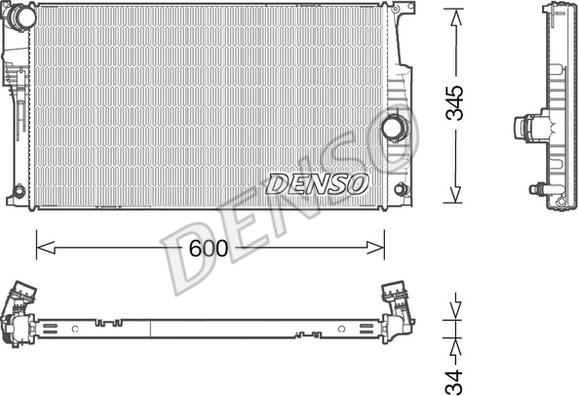 Denso DRM05004 - Radiateur, refroidissement du moteur cwaw.fr