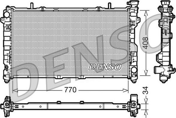 Denso DRM06012 - Radiateur, refroidissement du moteur cwaw.fr