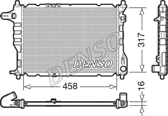 Denso DRM08005 - Radiateur, refroidissement du moteur cwaw.fr