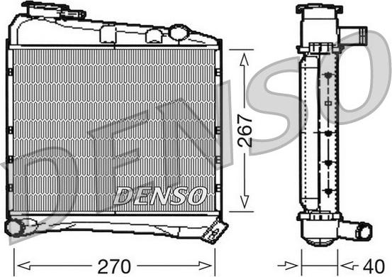 Denso DRM03020 - Radiateur, refroidissement du moteur cwaw.fr