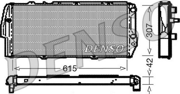 Denso DRM02040 - Radiateur, refroidissement du moteur cwaw.fr